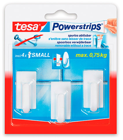 TESA® GANCHO POWERSTRIPS CHICOS (3 UNIDADES)