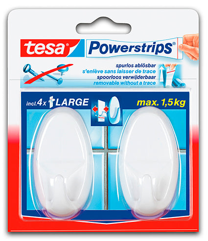 TESA® GANCHO POWERSTRIPS GRANDE (2 UNIDADES)