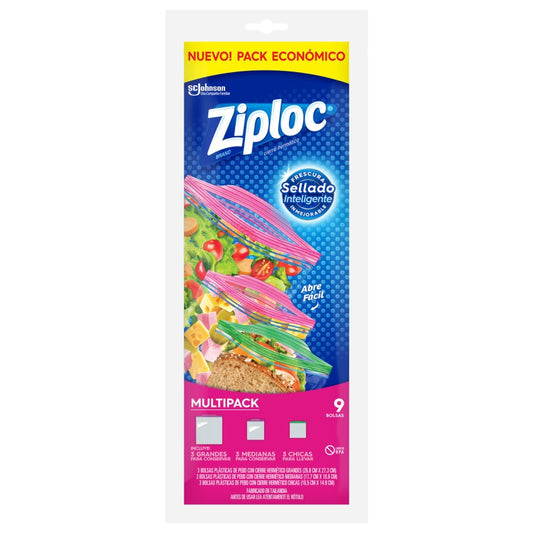 ZIPLOC® BOLSA MULTIPACK 9 UNIDADES