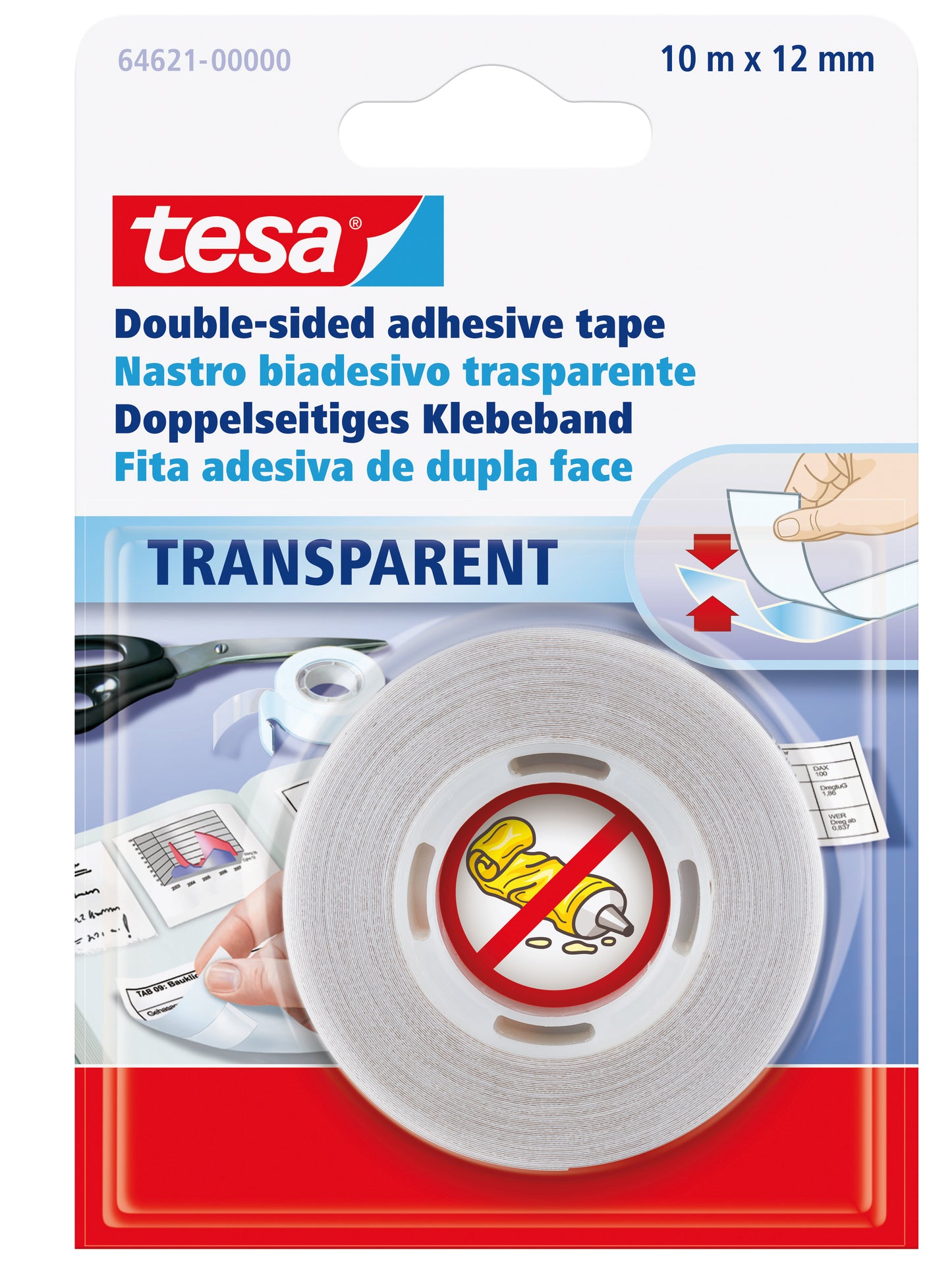 TESA® Cinta Doble Faz Objetos Livianos Papelería
