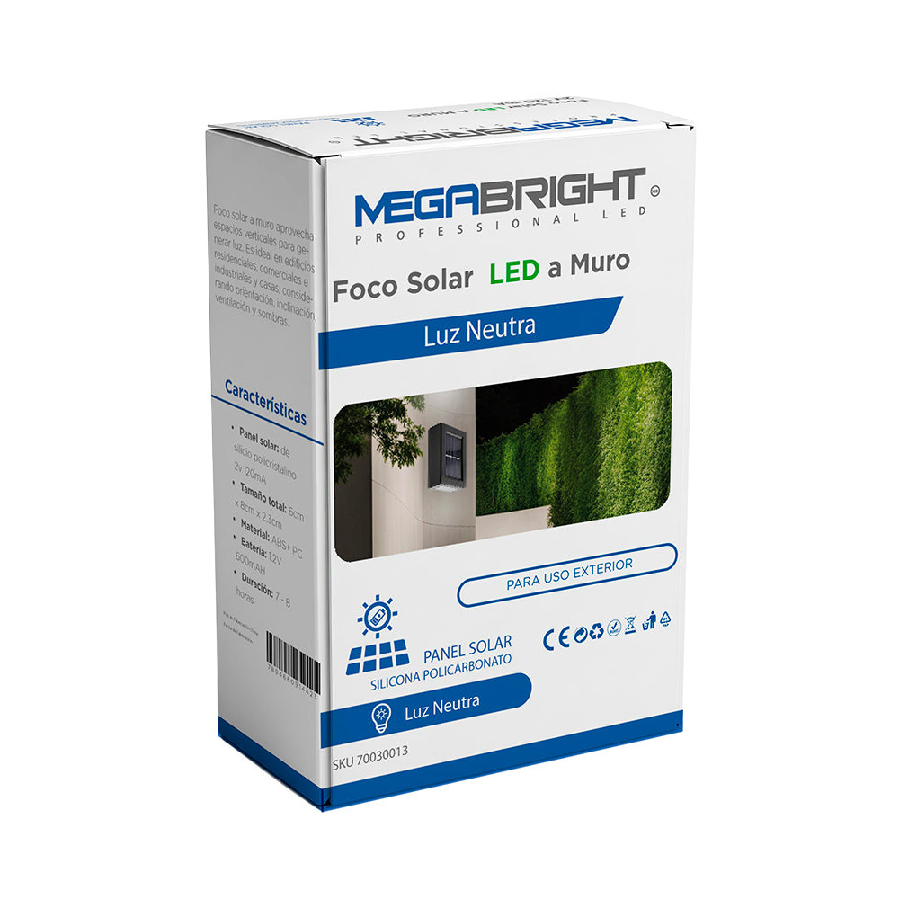 MEGABRIGHT® Foco solar Led a muro