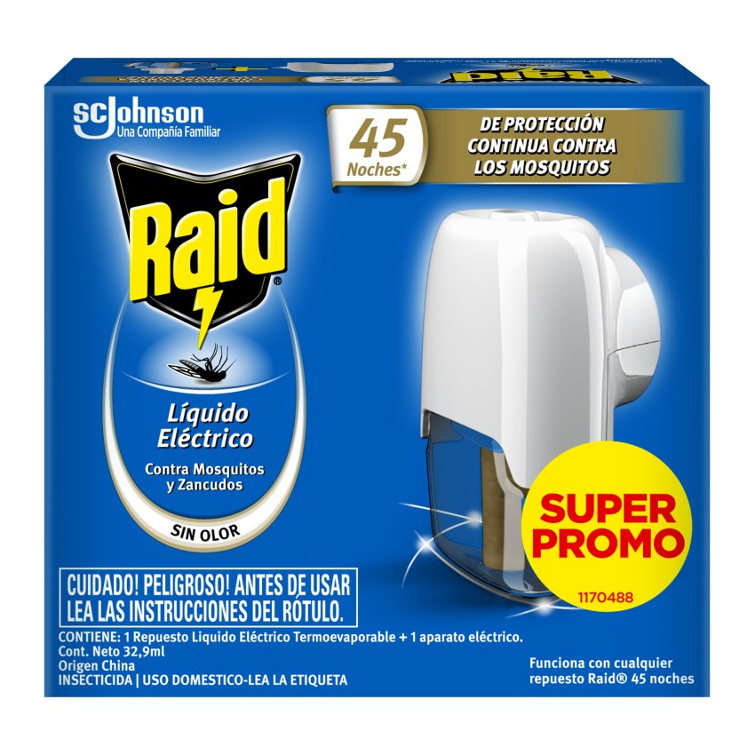 RAID® LIQUIDO ELECTRICO APARATO PROMO 6/CL