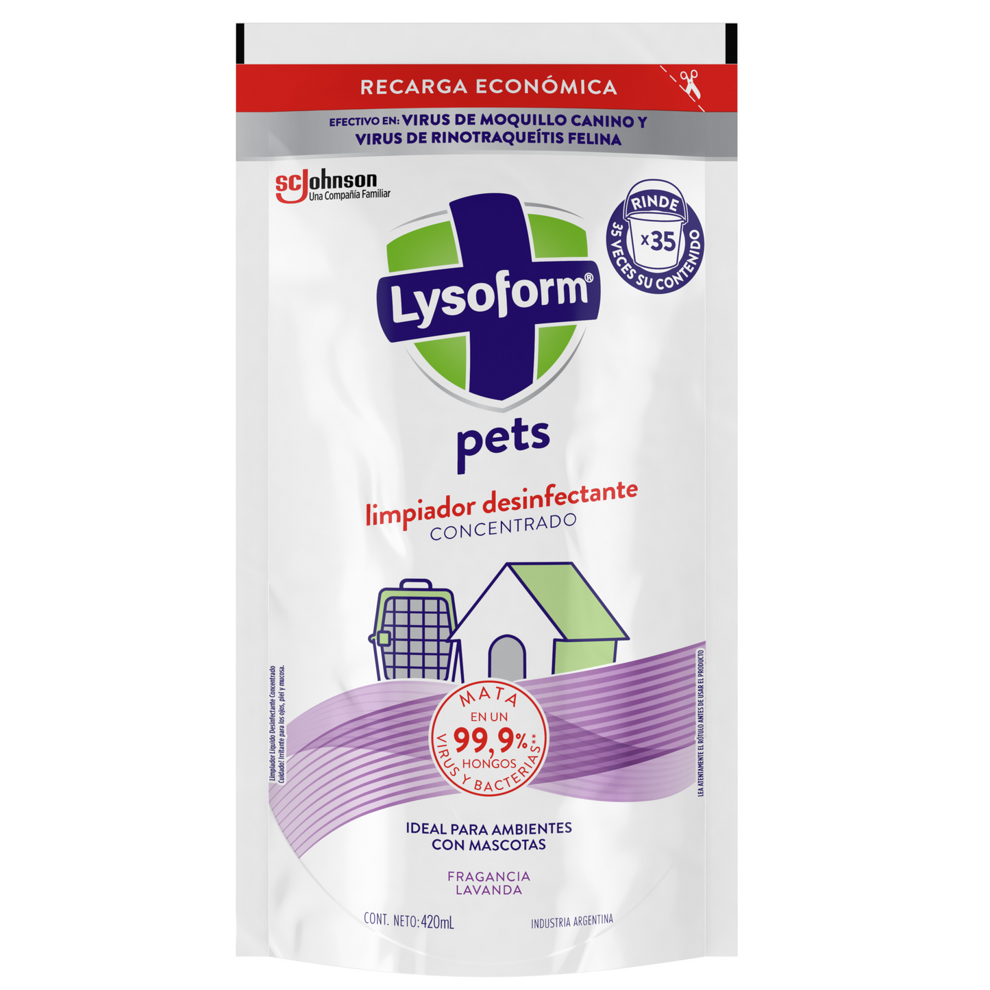 LYSOFORM PETS® Limpiador Concentrado DP 420ML