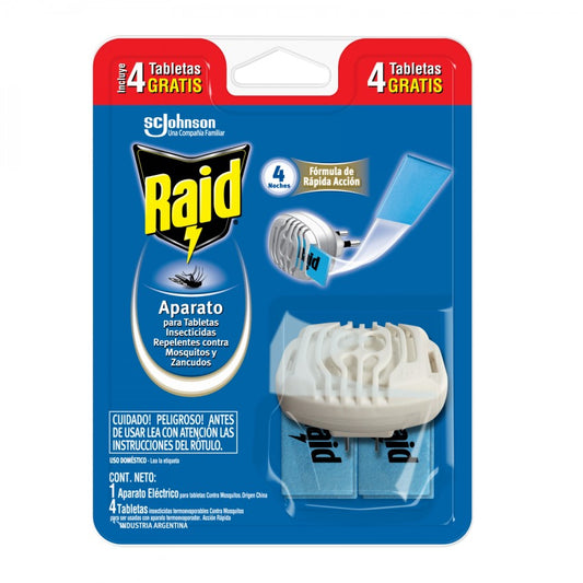 RAID® ELECTRICO TABLETA ZANCUDO APARATO