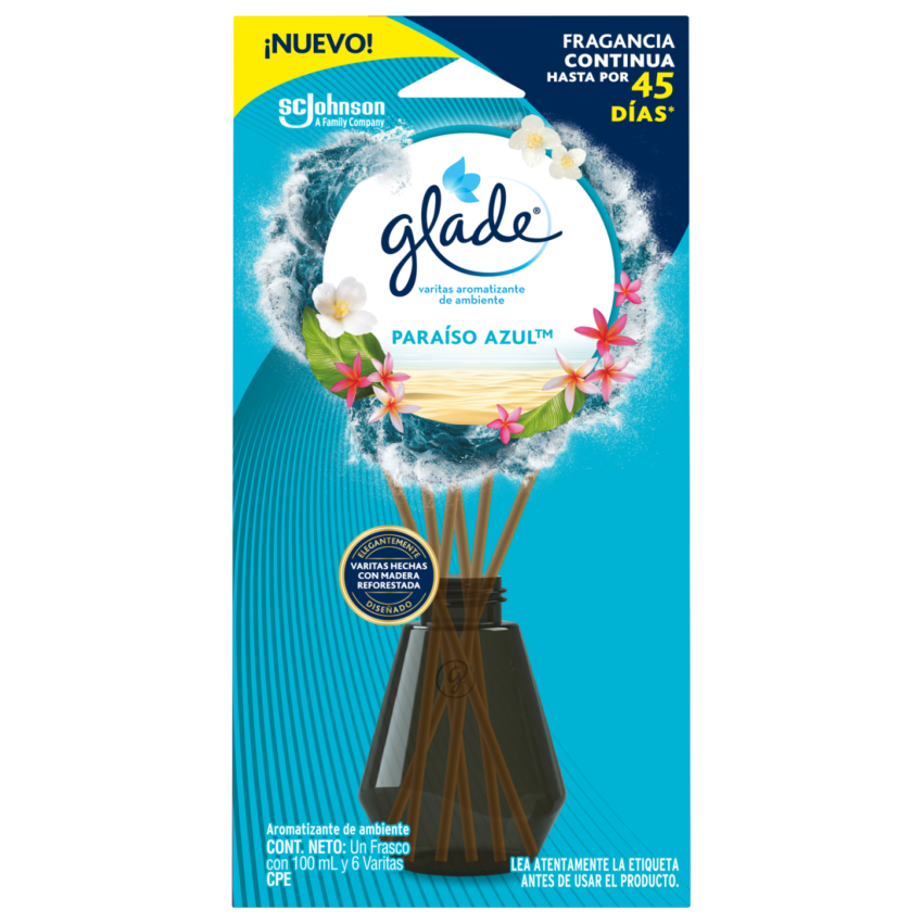 GLADE® VARITAS AROMATIZANTES PARAISO AZUL
