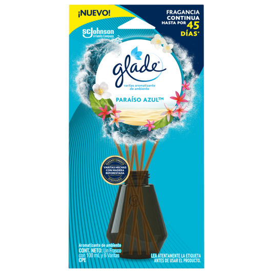 GLADE® VARITAS AROMATIZANTES PARAISO AZUL