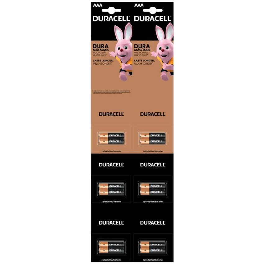 DURACELL® PILAS AAA ALCALINA TIRA 12 UNIDADES