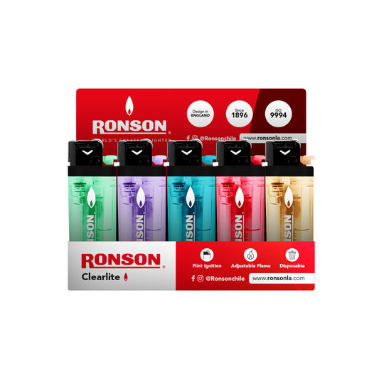 RONSON®ENCENDEDOR CLEARLITE PACK 20 unidades