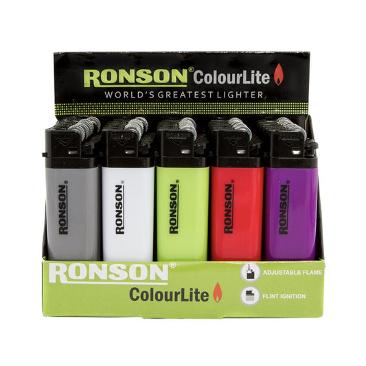 RONSON®ENCENDEDOR COLOURLITE PACK 20 UNIDADES