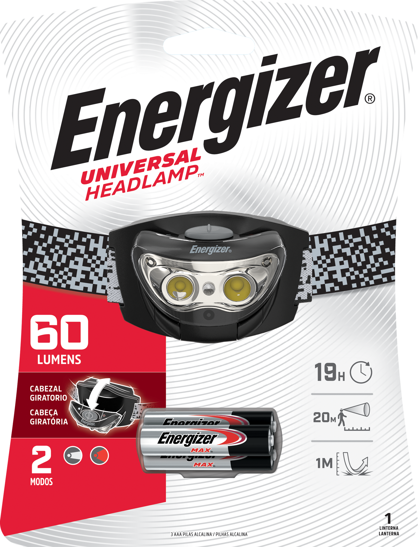 ENERGIZER® LINTERNA LED MANOS LIBRES 60 LUMEN