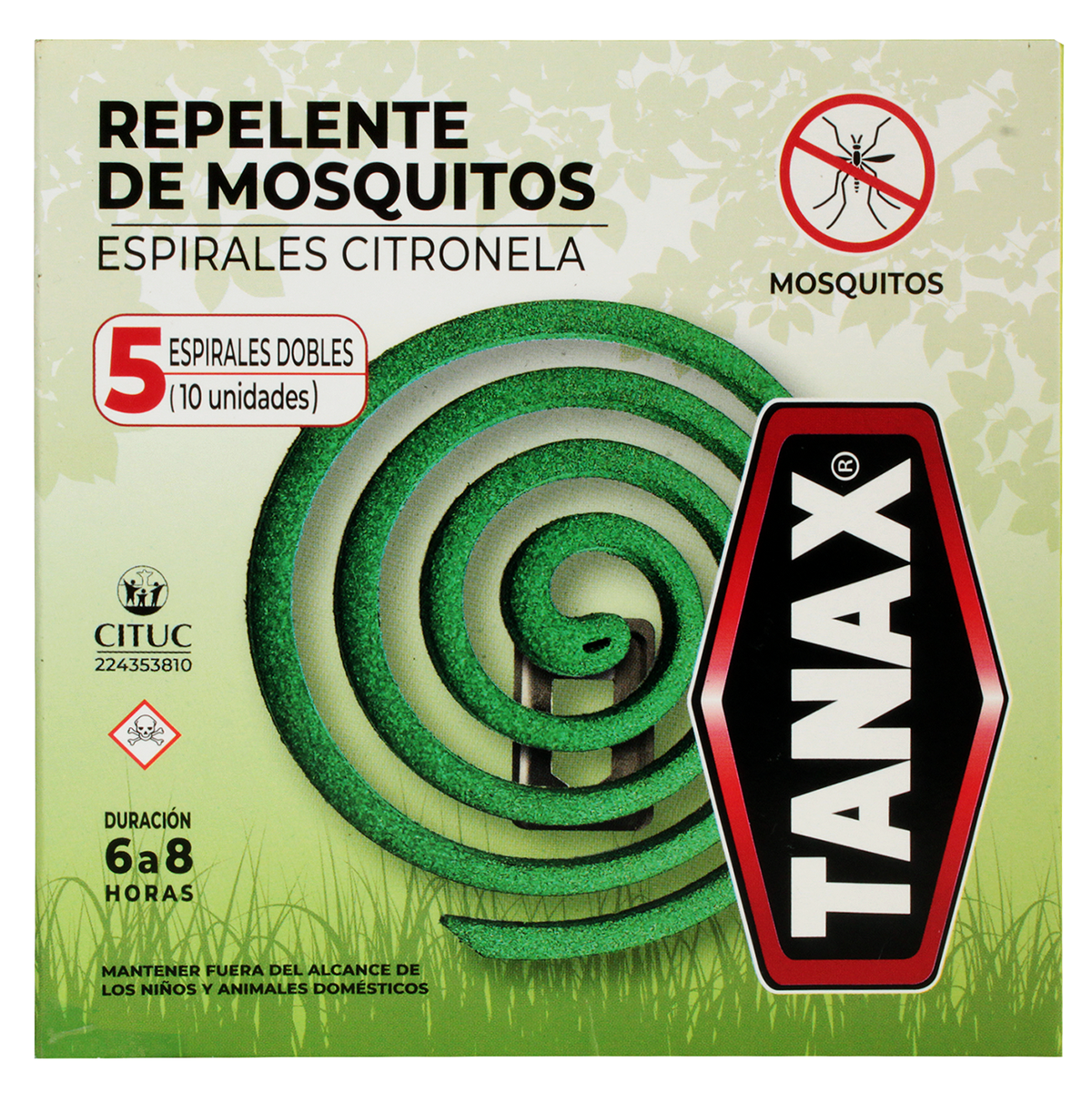 Tanax® Espiral Citronela Zancudos (10 Unid) Repele