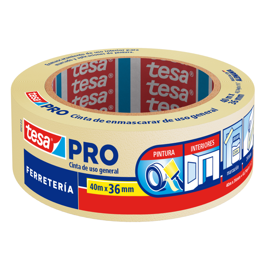 Tesa® Cinta de Enmascarar 36mm. x 40mts.
