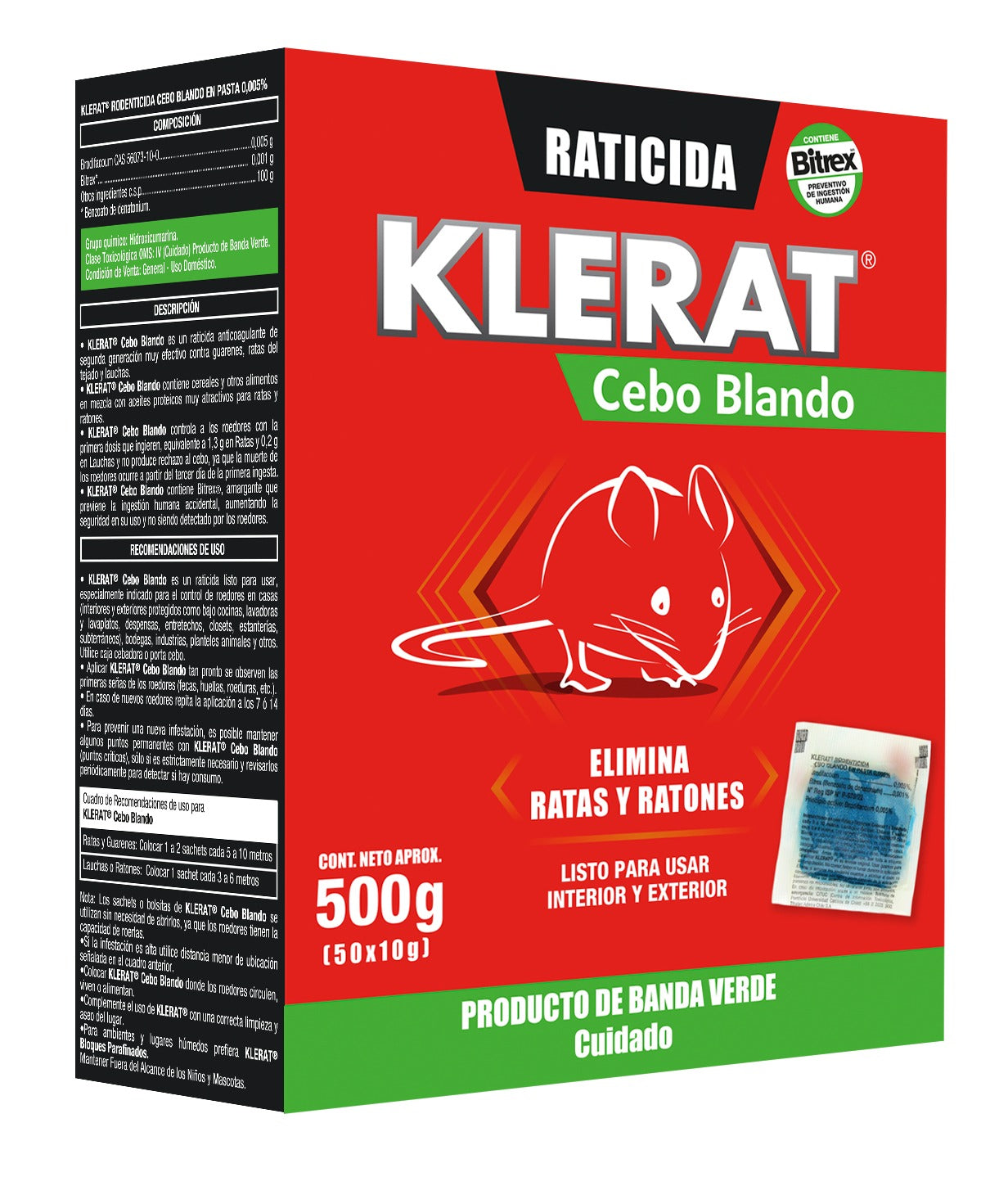 KLERAT® Raticida Pasta (Cebo Blando) 500 gr.