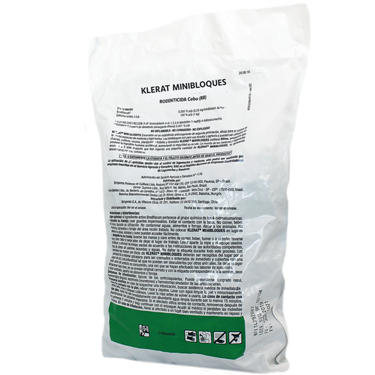 Klerat® RATICIDA MINI BLOQUE 1KG.
