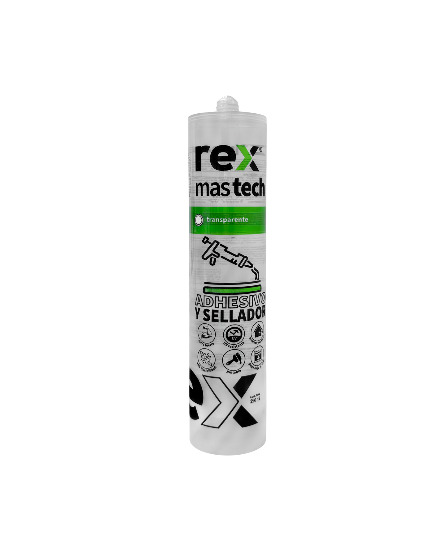 REX® Adhesivo Alta Resistencia Transparente MasTech