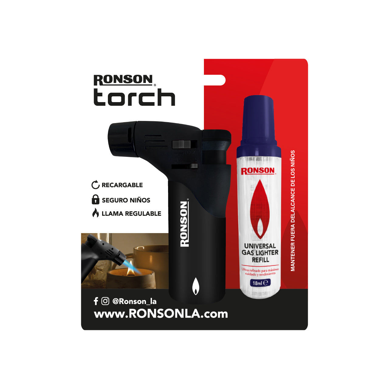 RONSON®MINI SOPLETE TORCH MAS GAS GRATIS