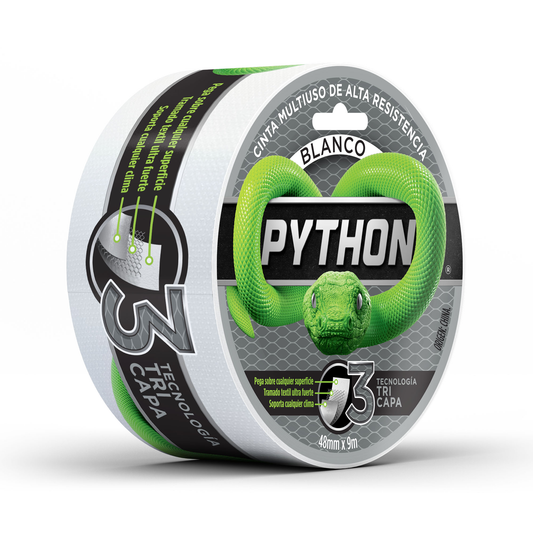 Python® Cinta Multiuso Blanca 48MM. X 9MTS.