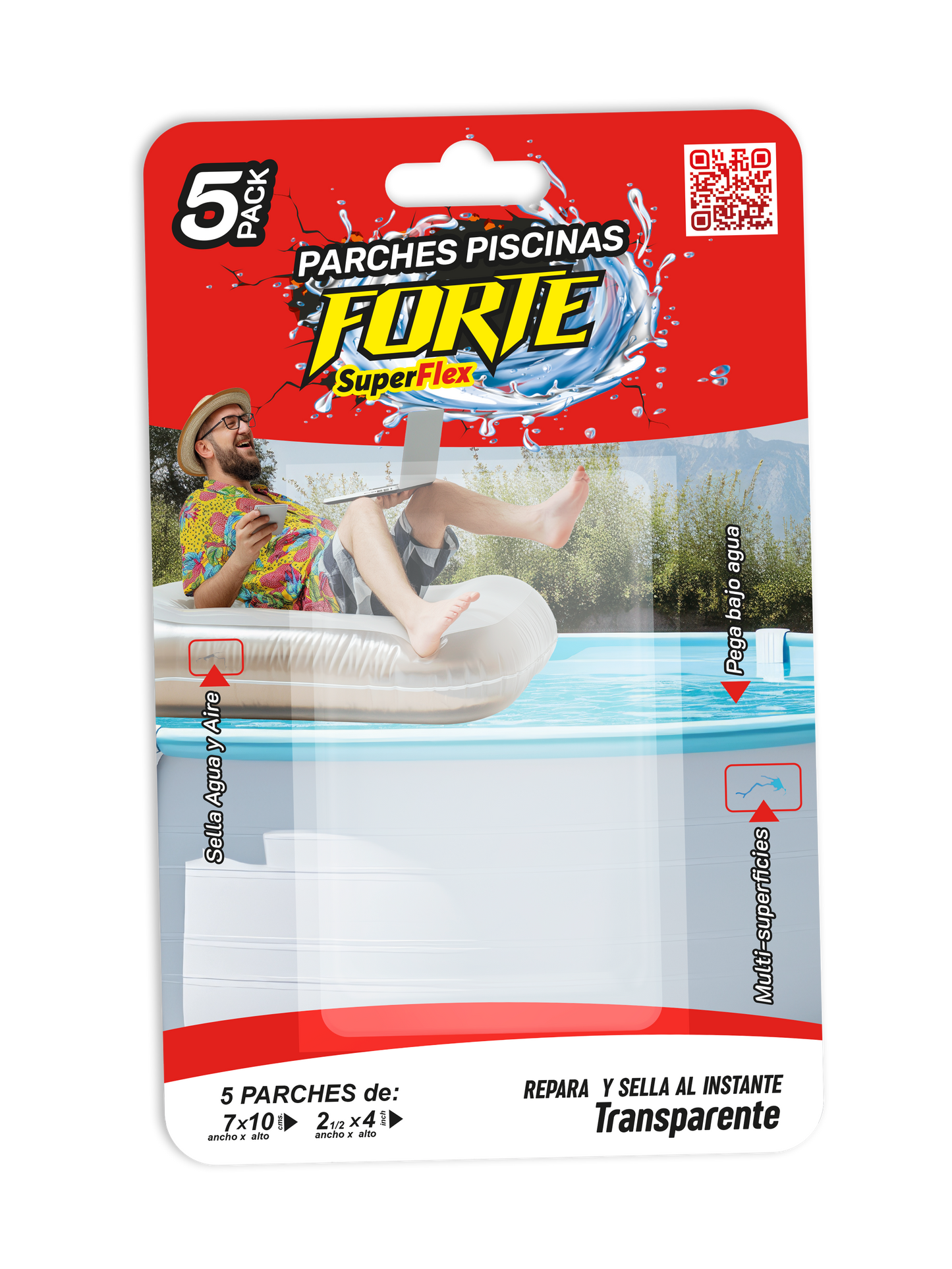 Forte® Parche Piscina 5 Unidades.