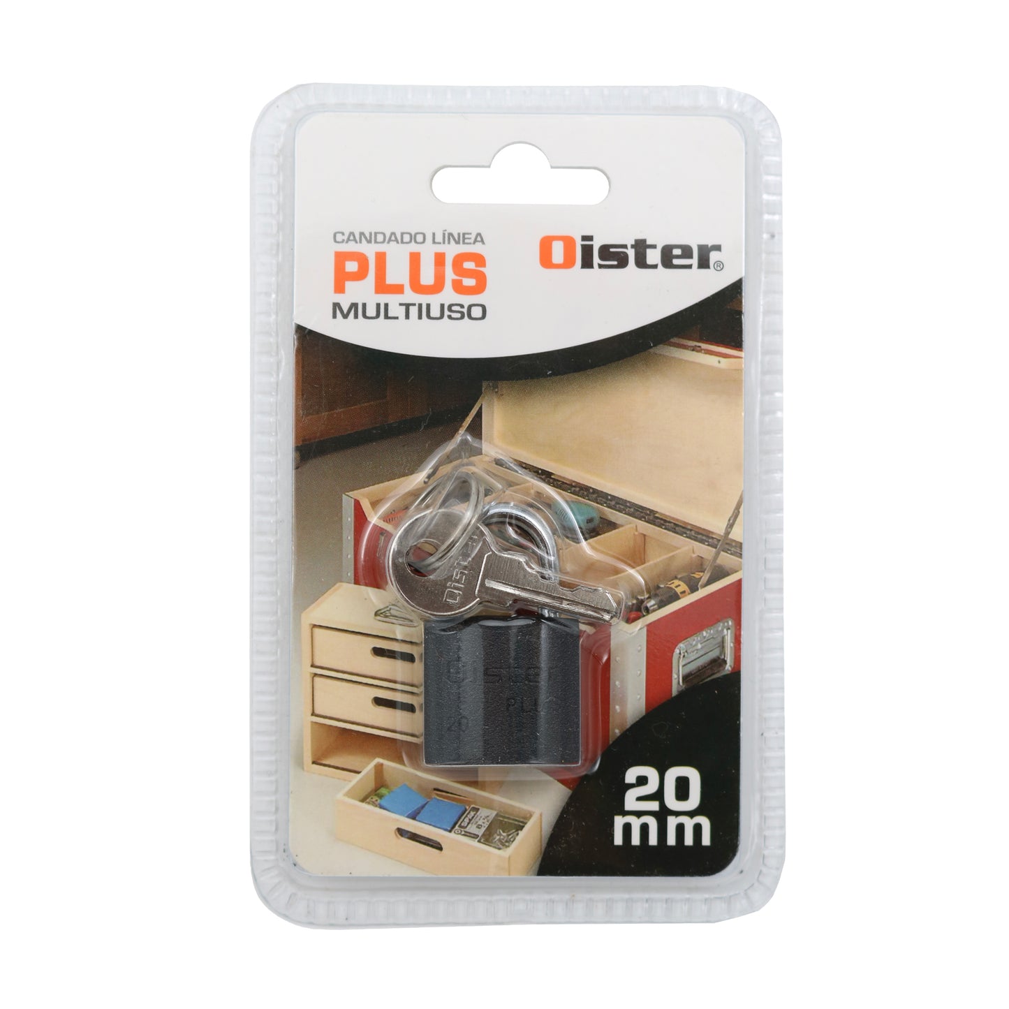 OISTER® Candado Negro Plus 20mm.
