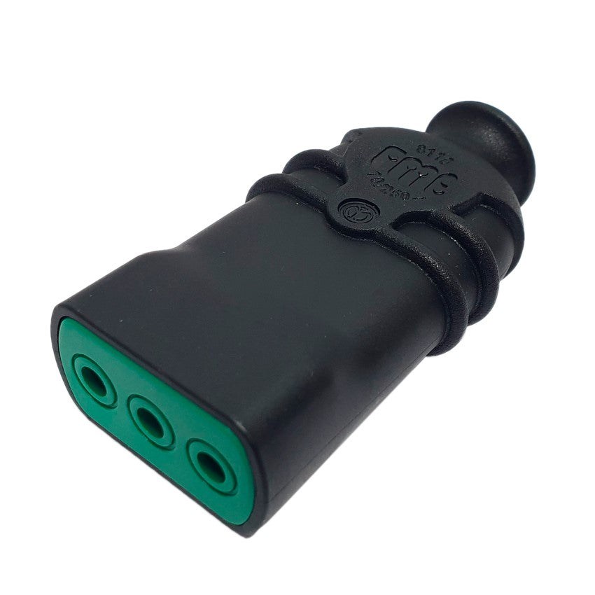 FANTON®ENCHUFE HEMBRA 2P+T 10A 250VAC NEGRO